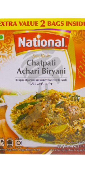 National Chatpati Achari Biryani Spice Mix 110g-0