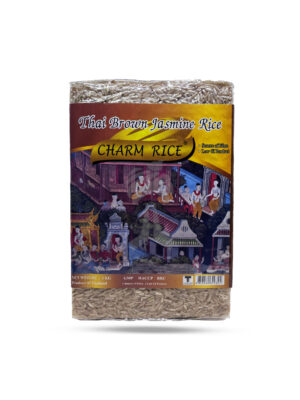 Charm Rice Thai Brown Jasmine Rice Brick Pack 1kg