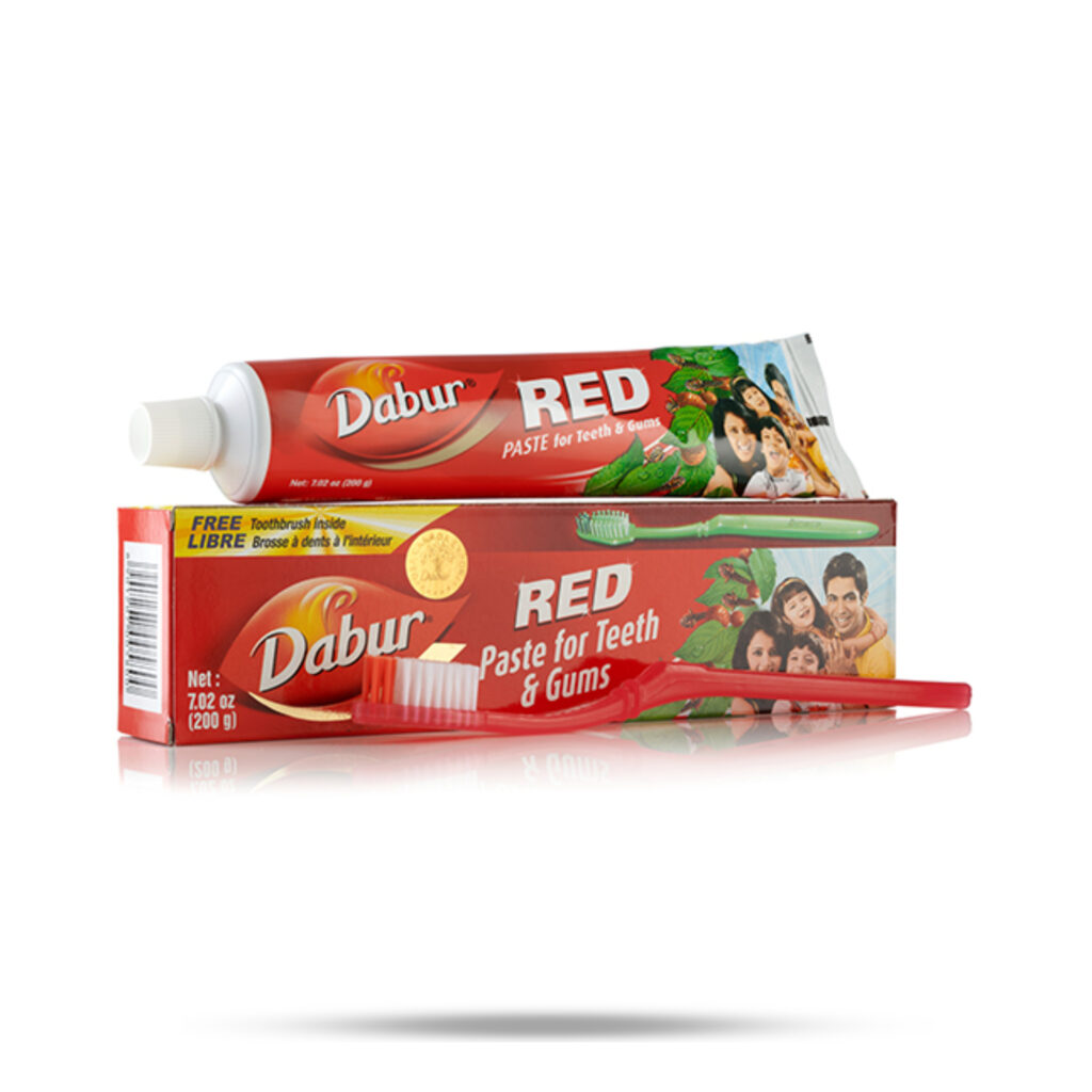 Dabur Red Toothpaste Free Brush 200g • Hallans