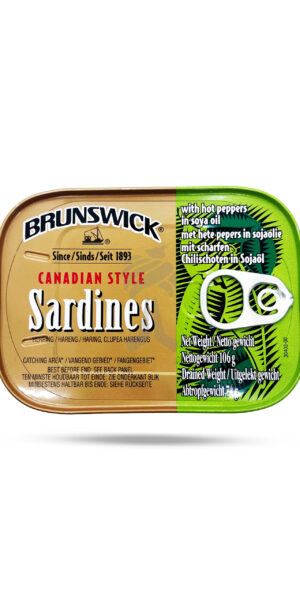 Brunswick Sardines With Hot Peppers Tin 106g