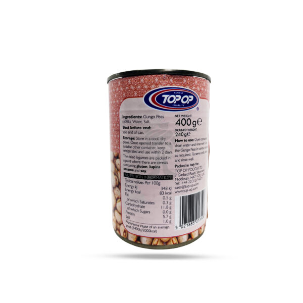 Top-Op Gungo Peas Tin 400g - Image 2