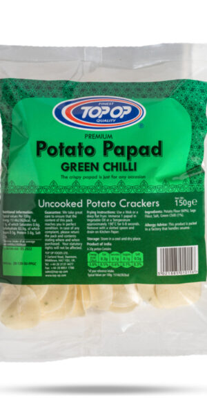 Top-Op Potato Green Chilli Papad 150g