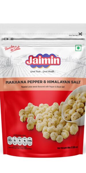 Jaimin Makhana Pepper & Himalayan Salt 80g
