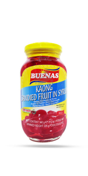 Buenas Kaong Red Candied Fruit In Syrup 340g