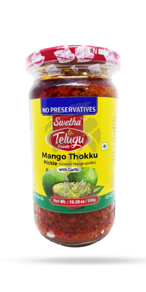 Telugu Foods Mango Thokku Pickle W/Garlic 300g