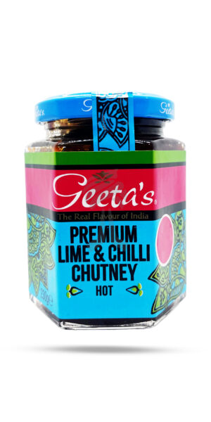 Geeta's Premium Lime & Chilli Chutney Hot 230g