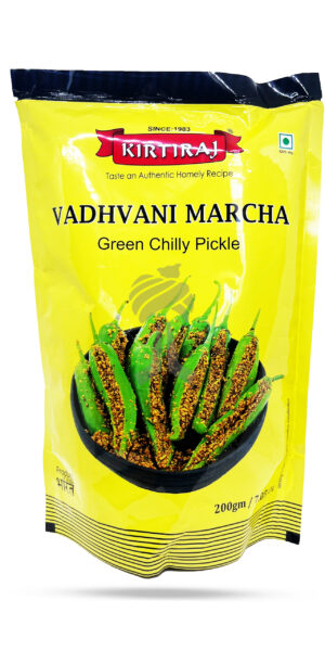 Kirtiraj Vadhvani Marcha Green Chilli Pickle 200g