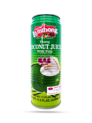 New Lamthong Young Coconut Juice With Pulp 520ml