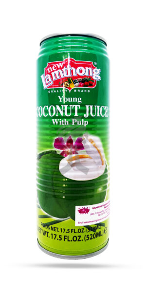New Lamthong Young Coconut Juice With Pulp 520ml