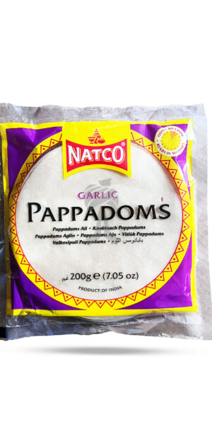 Natco Garlic Pappadoms 6'' 200g