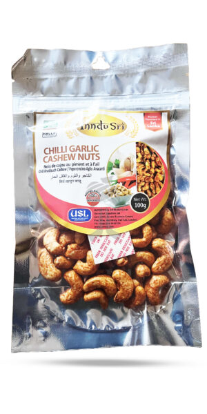 Inndu Sri Chilli Garlic Cashew Nuts 100g