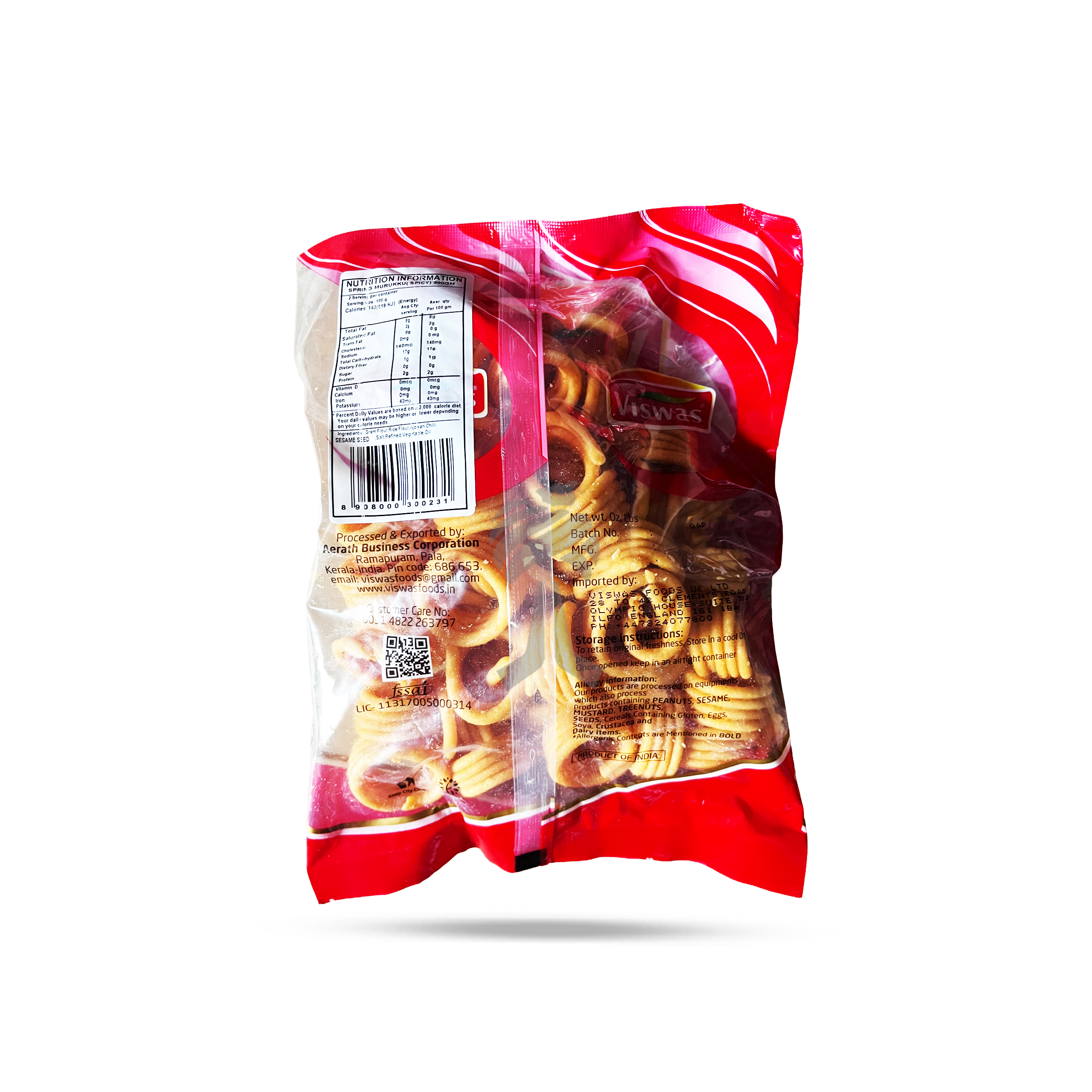 Viswas Spring Murukku (Spicy) 200g - Image 2