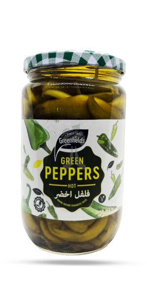 Greenfields Green Peppers Hot 720g