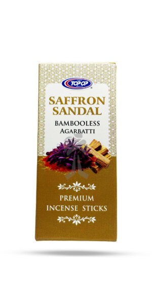 Top-op Saffron Sandal Premium Incense 15 Sticks
